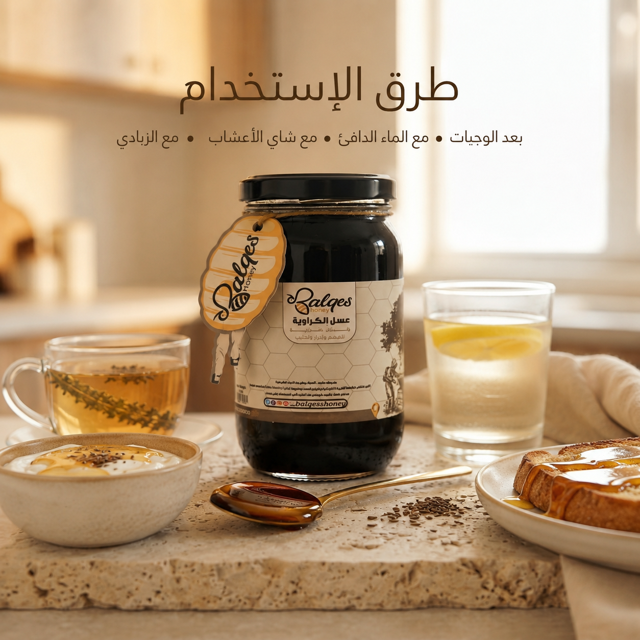 عسل الكراوية الطبيعي - عسل نادر للهضم وإدرار الحليب