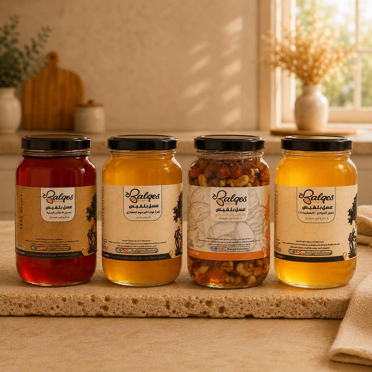 Balqees Gift Basket - A selection of natural and distinctive honey